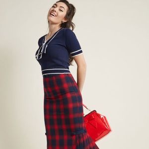 NEW Modcloth It Just So Captains Sweater Top